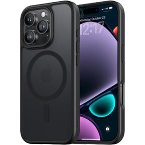 Nimaso for iPhone 16 Pro Max Case ، متوافق مع Magsafe ، غطاء حماية من الدرجة العسكرية المقاومة للصدمات ، حالة هاتف غير لامع مغناطيسي مضاد للأصفر من أجل iPhone 16 Pro Max (6.9 بوصة) ، أسود