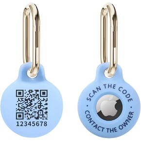 حامل علامة Air Smart Code Smart Code ، حافز حامل Airtag Silicone Airtag متينة ، علامات الأمتعة في واحد للمفاتيح ، حقائب ، حقائب الظهر ، وأشياءك الثمينة (4 عبوات)