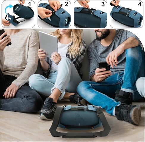 Txesign Travel Carning Eva Case لـ JBL Xtreme 4 مكبر صوت محمول ، حامل حاملة غلاف واقية باستبدال CASE مع حزام كتف قابل للتعديل (أسود) in Kuwait