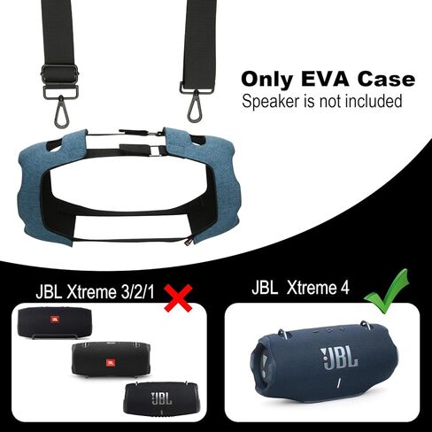 Txesign Travel Carning Eva Case لـ JBL Xtreme 4 مكبر صوت محمول ، حامل حاملة غلاف واقية باستبدال CASE مع حزام كتف قابل للتعديل (أسود) in Kuwait