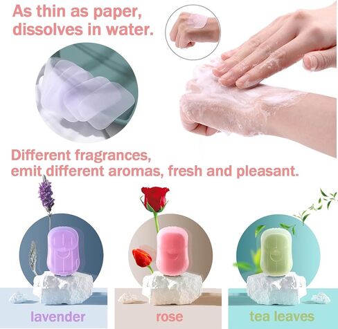 3 صناديق (150 ورقة) صفائح صابون غسل اليدين للسفر في الهواء الطلق ، وصابون اليدين المحمولة ، ومشي لمسافات طويلة ، صابون ورق حمام يدوي للسفر ، والحفلات ، والمدرسة ، والمشي في التخييم in Kuwait