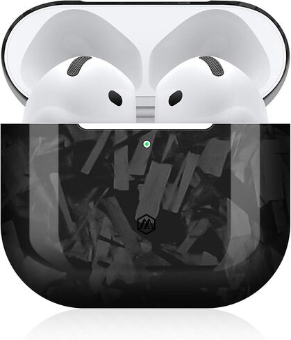 أحادي الكربون حقيقية 3K ألياف الكربون لـ AirPods 4 ، الغطاء الصلب الخفيف والخدش الرقيق/الخدش لعام 2024 جديد من الجيل الرابع ، متوافق مع شحن Magsafe اللاسلكي in Kuwait
