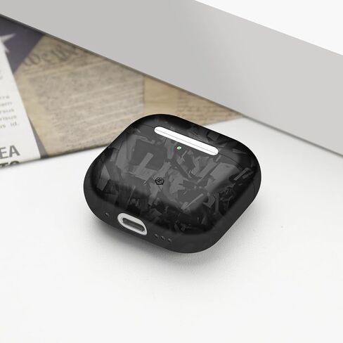 أحادي الكربون حقيقية 3K ألياف الكربون لـ AirPods 4 ، الغطاء الصلب الخفيف والخدش الرقيق/الخدش لعام 2024 جديد من الجيل الرابع ، متوافق مع شحن Magsafe اللاسلكي in Kuwait