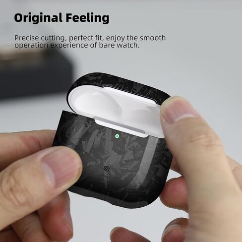 أحادي الكربون حقيقية 3K ألياف الكربون لـ AirPods 4 ، الغطاء الصلب الخفيف والخدش الرقيق/الخدش لعام 2024 جديد من الجيل الرابع ، متوافق مع شحن Magsafe اللاسلكي in Kuwait