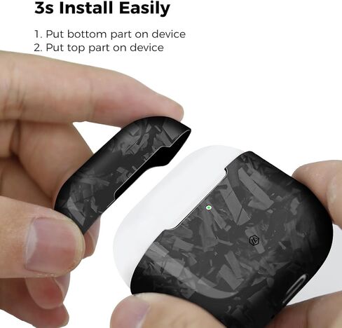 أحادي الكربون حقيقية 3K ألياف الكربون لـ AirPods 4 ، الغطاء الصلب الخفيف والخدش الرقيق/الخدش لعام 2024 جديد من الجيل الرابع ، متوافق مع شحن Magsafe اللاسلكي in Kuwait