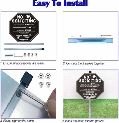 محمية من قبل Home Security System Yard Sign With Stake ، علامة تحذير متصلة بالشرطة 10 "× 28" in Kuwait