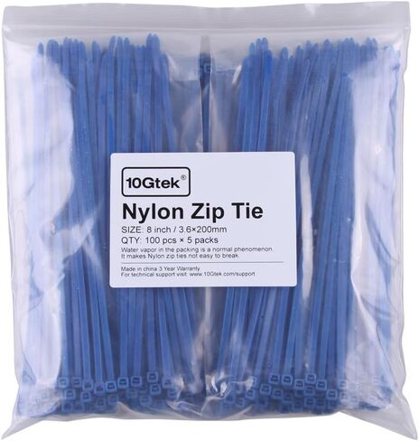 10Gtek Nylon Zip Ties (1000pcs) 3 Inch with Self Locking Cable Ties in White in Kuwait
