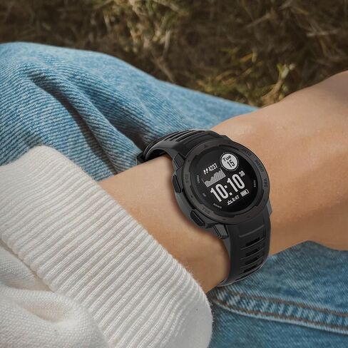 Viniusiki متوافق مع Garmin Instinct 2 Band ، استبدال معصم حزام Sistrap Silicone لـ Garmin غريزة 2/غريزة الإلكترونية/الطاقة الشمسية/المد والجزر/GPS التكتيكية ، الأحمر in Kuwait