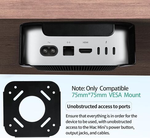 MAC MINI M1 M2 Mount ، MAC MINI MOUNT خلف الشاشة ، من أجل MAC MINI 2011 إلى 2023 M2 PRO ، MAC MINI تحت مكتب الصلب in Kuwait