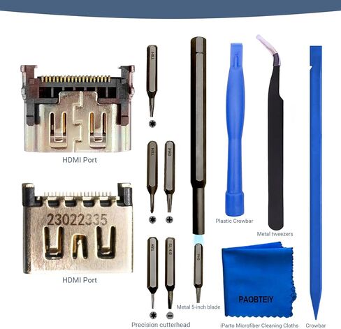 PAOBTEIY 2pcs HDMI Port Replacement for Playstation 4 With 10-in-1 Kits, HDMI Display Socket Connector Jack for Sony PS4. in Kuwait