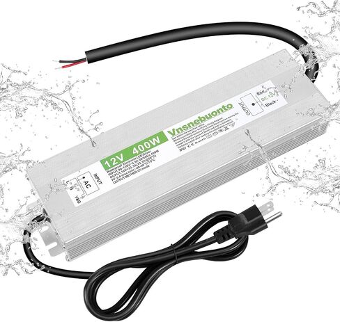 مزود الطاقة 12 فولت 100W ، 90-250V AC إلى 12 فولت DC 8.33A محول ، IP67 سائق LED مقاوم للماء ، 12 فولت محول الجهد منخفض ، محول مع 3 دبوس قابس لضوء LED ، الاستخدام الداخلي في الهواء الطلق in Kuwait
