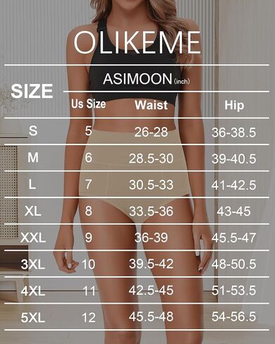 ASIMOON Underwear for Women Cotton Tummy Control High Waisted Plus Size Full Coverage Panties Brief Boyshort Ladies Pack in Kuwait