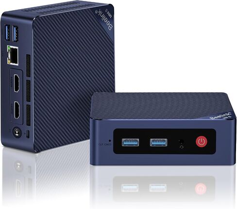 Beelink SEi12 Mini PC, Intel Core i5 12450H(8C/12T, Up to 4.4GHz), 16GB DDR4 3200MHz 500GB PCle4.0 SSD, Mini Computer Dual Display 4K, Dual Gigabit LAN, WiFi6/BT5.2 in Saudi Arabia