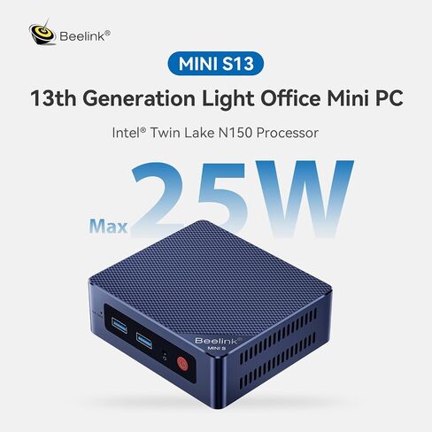 Beelink SEi12 Mini PC, Intel Core i5 12450H(8C/12T, Up to 4.4GHz), 16GB DDR4 3200MHz 500GB PCle4.0 SSD, Mini Computer Dual Display 4K, Dual Gigabit LAN, WiFi6/BT5.2 in Saudi Arabia
