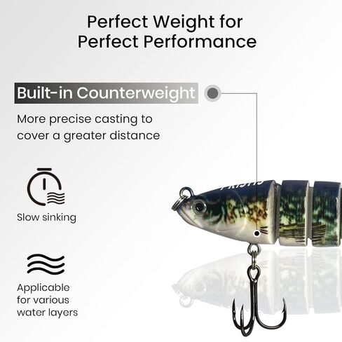 3 PCS Crankbait Fishing Fishing for Bass ، Crank Bait with treble - in Kuwait