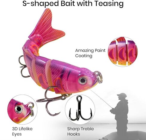 3 PCS Crankbait Fishing Fishing for Bass ، Crank Bait with treble - in Kuwait