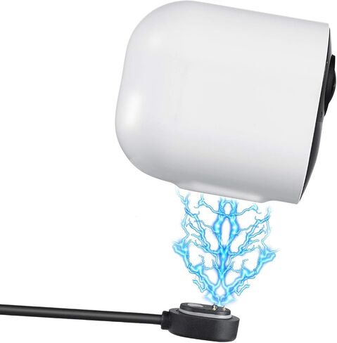 لوحة طاقة شمسية من Wasserstein مع كابل شحن مغناطيسي خارجي بطول 13.1 قدم لـ Arlo Ultra/Ultra 2 وArlo Pro 3/4 فقط (أبيض، 3 عبوات) in Saudi Arabia