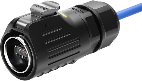Cat7 RJ45 Waterproof Connector IP68 RJ45 Industrial Connector RJ45 Aviation Plugs Sockets Cat7 10Gbps Signal Connector for Home, Industrial Connection/LED/Stage/Lighting/Network in Kuwait