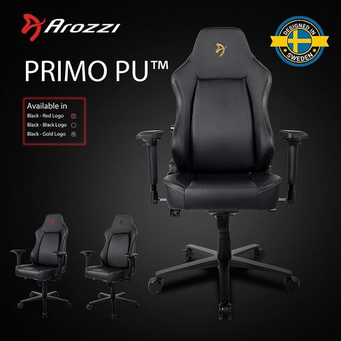Arozzi Primo Premium Woven Fabric Gaming Chair Office Chair with High Backrest Recliner Swivel Tilt Rocker Adjustable Height 4D Armrests Neck Pillow and Built-in Lumbar Adjustment - Light Grey in Kuwait
