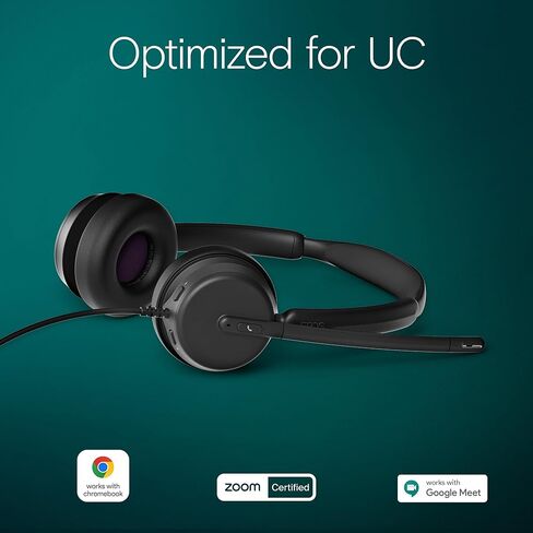 EPOS Impact 430T - Mono On-Ear Headset with Dual Microphone, Noise Cancellation, USB-C/USB-A Connectivity, Microsoft Teams, Home Office, Plug-and-Play, Zoom, UC - Mono in Kuwait