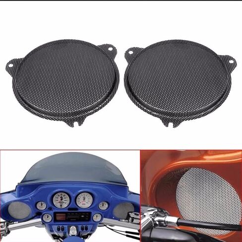 Batwing Fairings 5.25" Front Mesh Speaker Grilles Cover Fit for Harley Touring 1997-2013 Models, Electra Glide, Street Glide, Ultra Limited (1997-2013) in Kuwait