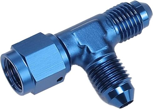 -3 AN Male Flare Tee Fitting with AN3 Female Swivel on Run Adapter Aluminum Black in Saudi Arabia