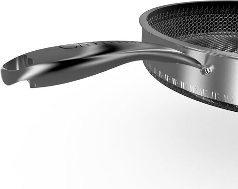 316L من الفولاذ المقاوم للصدأ 7QT مقلاة المقلاة Noncstick Wok مع غطاء ، مقبض واحد لعقد ، PFOA خالية من فرن غسالة الصحون آمنة (مقبض 7QT/واحد) in Kuwait