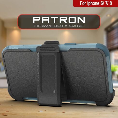 Punkcase for iPhone 8 Belt Clip Holster Case [Patron Series] 4-1 Rugged & Protective Multilayer Phone Cover W/Integrated Kickstand for iPhone 8 (4.7") (2017) [Red-Black] in Kuwait