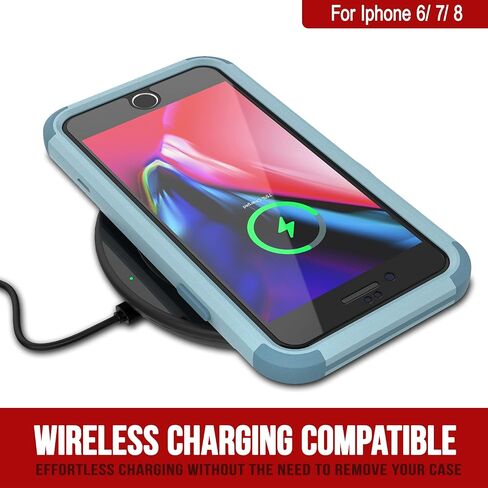 Punkcase for iPhone 8 Belt Clip Holster Case [Patron Series] 4-1 Rugged & Protective Multilayer Phone Cover W/Integrated Kickstand for iPhone 8 (4.7") (2017) [Red-Black] in Kuwait