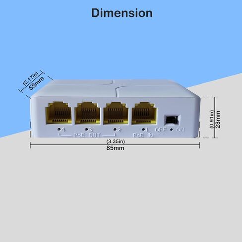 Gigabit Outdoor PoE Extender, IP67 Waterproof Direct Burial PoE Extender for IP Camera Plug and Play, 1 Channel PoE Repeater, PoE Amplifier, PoE Booster, Comply with IEEE 802.3at / 802.3af in Saudi Arabia