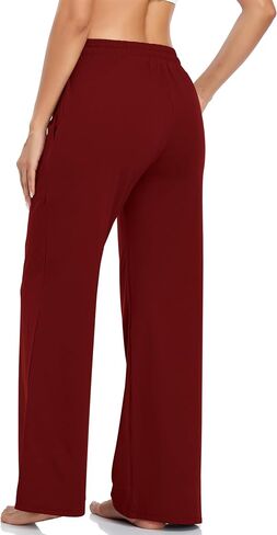 ADANIKI Sweatpants Women Yoga Pants with Pockets for Women Pajamas Work Pants Wide Leg Drawstring Pants for Women's Lounge in Kuwait