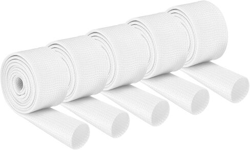 MECCANIXITY 10Pcs Insulation Braided Cable Sleeve,3.3Ft-1/4 Inch ID Black, High Temp Silicone Coated Fiberglass Sleeving for Cable Wrap, Automotive Hose Lines Electrical Wiring Protection in Kuwait