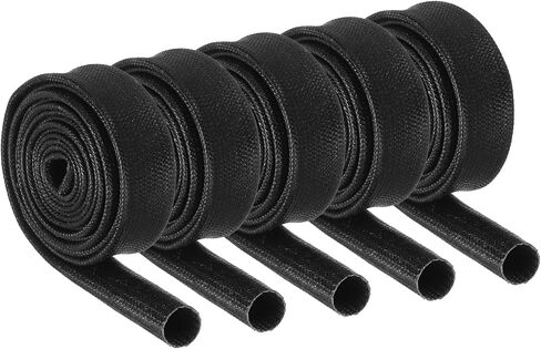 MECCANIXITY 10Pcs Insulation Braided Cable Sleeve,3.3Ft-1/4 Inch ID Black, High Temp Silicone Coated Fiberglass Sleeving for Cable Wrap, Automotive Hose Lines Electrical Wiring Protection in Kuwait