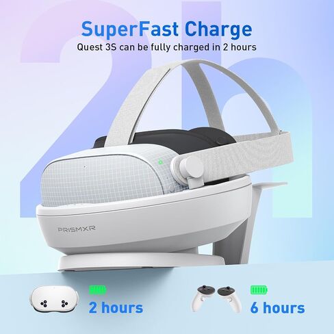 Carina D1 Charging Dock Compatible with Meta Quest 3 Accessories, 27W Fast Charging Station for Oculus Quest 3 and Controllers with 2 Rechargeable Batteries in Saudi Arabia