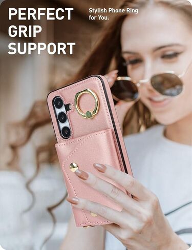 بالنسبة إلى Samsung Galaxy S24 Fe (وليس S24) للنساء ، فإن Crossbody Wallet Case with Card Slot Lanyard Lrist Strap Freshproof Parse Kickstand for Samsung Galaxy S24 Fe.Crossbody Black in Kuwait