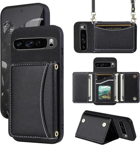 حالة الهاتف متوافقة مع Google Pixel 9 Pro XL Wallet مع حزام كتف Crossbod in Kuwait