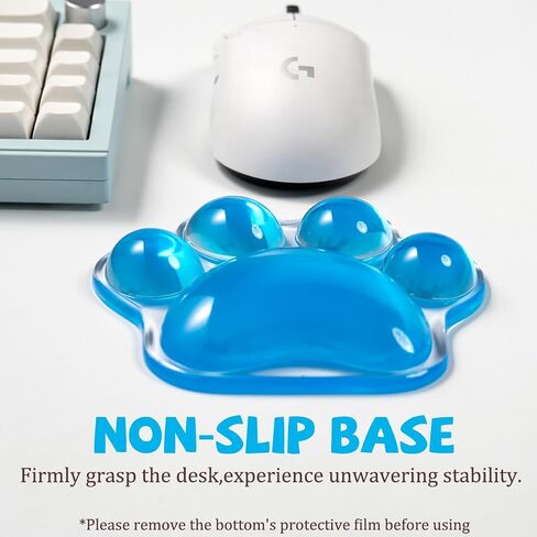 Cat Paw Mouse Wrist Prest ، لوحة دعم معصم الماوس الصافية ، وسادة معصم مريحة للماوس ، وتخفيف آلام الرسغ الشفافة الناعمة للمكتب المنزل الماوس (Pink) in Kuwait