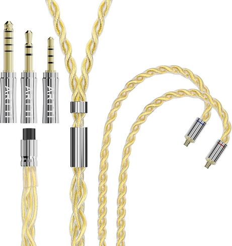 Artti A3 كابل سماعة الأذن النقي 2.5/3.5/4.4mm 3in1 Plug 4 cores 288 خيوط مطلية بالفضة 7N OCC COPPER 2PIN/MMCX/QDC قابلة للفصل كابل أذن قابلة للفصل ، كبل ترقية استبدال IEM (2Pin مستقيم) in Kuwait