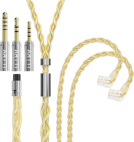 Artti A3 كابل سماعة الأذن النقي 2.5/3.5/4.4mm 3in1 Plug 4 cores 288 خيوط مطلية بالفضة 7N OCC COPPER 2PIN/MMCX/QDC قابلة للفصل كابل أذن قابلة للفصل ، كبل ترقية استبدال IEM (2Pin مستقيم) in Kuwait