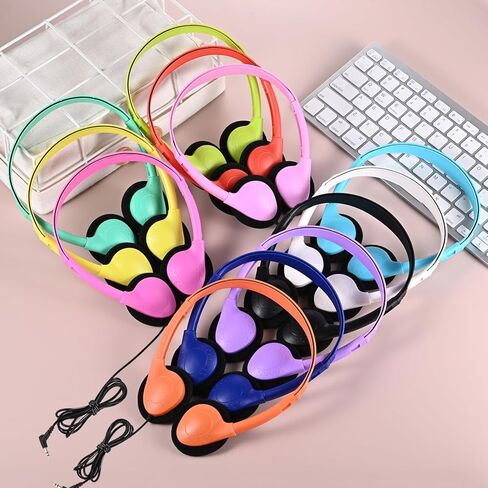 Kids Headphones Bulk 12 Pack for School Classroom Student,Wholeslae Wired Durable Earphones Class Set for Children Toddler Teens Boys Girls and Adult(FM101 Blue) in Kuwait