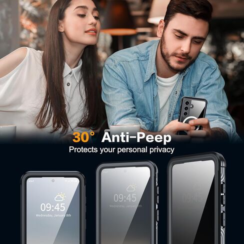 حالة خصوصية لـ Samsung Galaxy S25 Ultra ، مع حامي شاشة PEEP و HD مدمج [حماية من الدرجة العسكرية] علبة الهاتف المغناطيسي المضاد للتجسس لـ S25 Ultra 5G ، Black in Kuwait