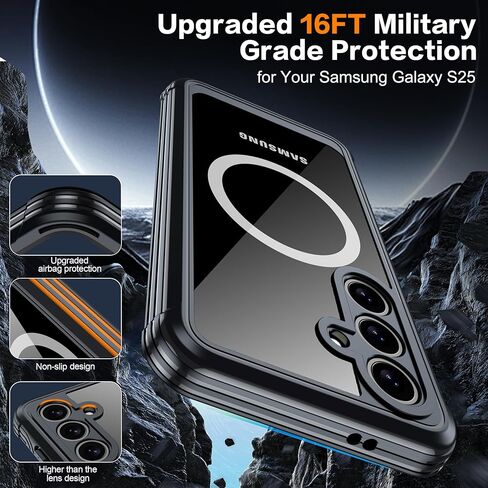 حالة خصوصية لـ Samsung Galaxy S25 Ultra ، مع حامي شاشة PEEP و HD مدمج [حماية من الدرجة العسكرية] علبة الهاتف المغناطيسي المضاد للتجسس لـ S25 Ultra 5G ، Black in Kuwait