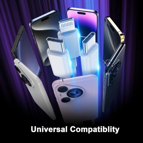 2 in 1 USB C to Dual USB C Charging Cable Compatbile for iPhone 16/16 Plus/16 Pro/16 Pro Max/15/15 Pro Max, 2Pack 60W USB C Multiple Charging with Double USB Type C Port Cord Fast Charging Cable 6FT in Kuwait