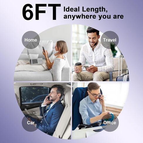 2 in 1 USB C to Dual USB C Charging Cable Compatbile for iPhone 16/16 Plus/16 Pro/16 Pro Max/15/15 Pro Max, 2Pack 60W USB C Multiple Charging with Double USB Type C Port Cord Fast Charging Cable 6FT in Kuwait