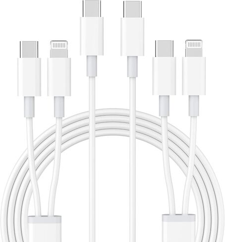 2 in 1 USB C to Dual USB C Charging Cable Compatbile for iPhone 16/16 Plus/16 Pro/16 Pro Max/15/15 Pro Max, 2Pack 60W USB C Multiple Charging with Double USB Type C Port Cord Fast Charging Cable 6FT in Kuwait
