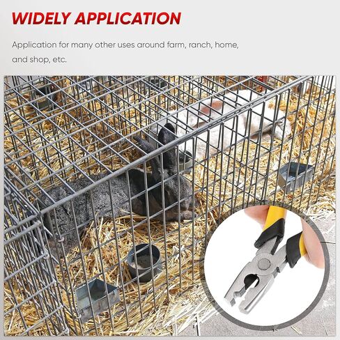 300 Pieces Wire Cage Clips with 1 Piece Wire Cage Buckle Snap Plier for Chicken Pet Dog Cat Cage (Silver, Blue) in Saudi Arabia