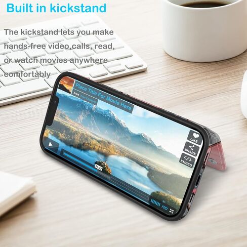 Tekcoo Wallet Case متوافق مع iPhone 14 | 2022 | 6.1 بوصة الحد الأدنى من الفاخرة بو بوري معرف بطاقة الائتمان النقد فتحات بطاقة الائتمان الإغلاق المغناطيسي كيكستاند فوليو فليب غطاء واقية نحيف - الذهب الوردي in Kuwait