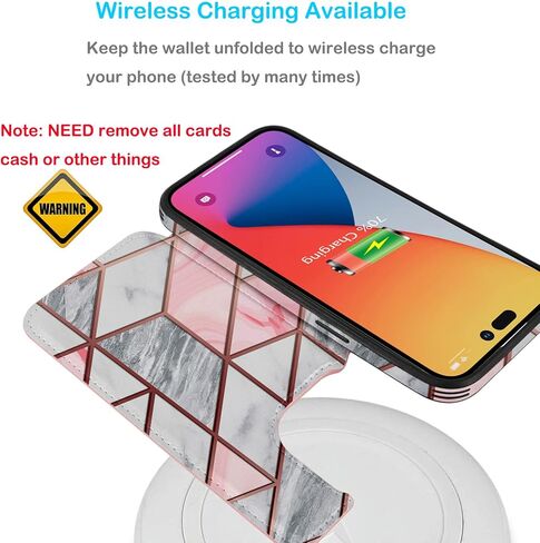 Tekcoo Wallet Case متوافق مع iPhone 14 | 2022 | 6.1 بوصة الحد الأدنى من الفاخرة بو بوري معرف بطاقة الائتمان النقد فتحات بطاقة الائتمان الإغلاق المغناطيسي كيكستاند فوليو فليب غطاء واقية نحيف - الذهب الوردي in Kuwait