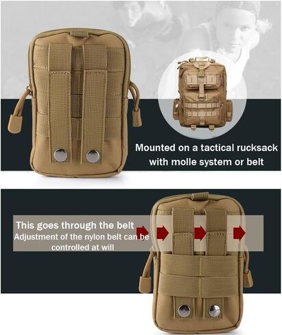 Outdoor Tactical Waist Bag Molle Pouch Military Hip Waist Compact Belt Bag Pouch Wallet Camping Phone Power Bank Camping Hiking Gear Tool Organizer in Kuwait