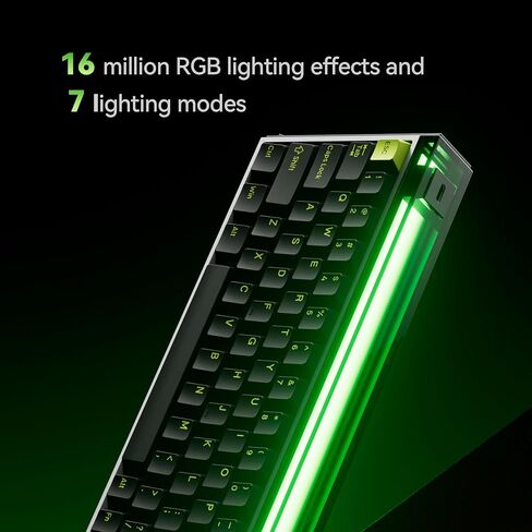 MADE68 Ultra Hall Effect Keyboard Magnetic Gaming Keyboard, Alu case Hot Swappable Switches Keyboard Rapid Trigger Keyboard Magnetic Switch Keyboard, RGB Snap Tap,Black, 65% Layout in Saudi Arabia